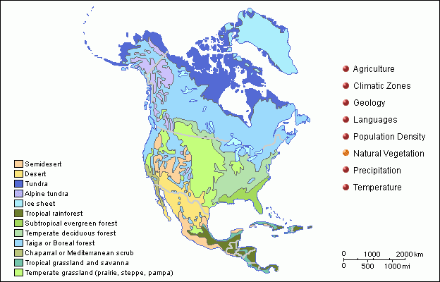 Vegetation Map Of North America